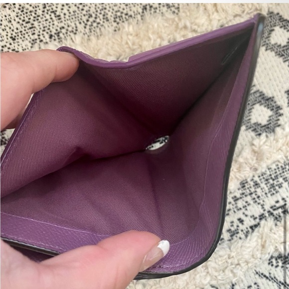 COACH Trifold Purple Wallet - Picture 7 of 7